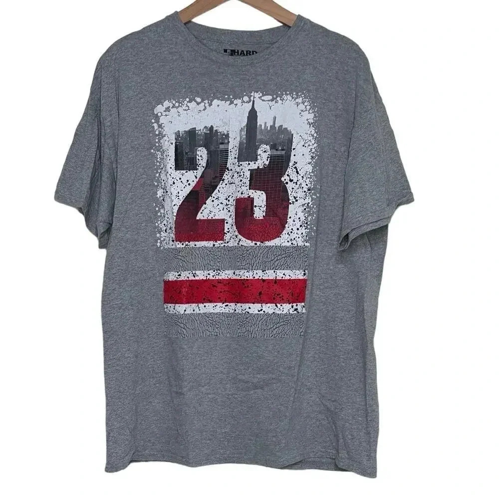 Hard‎ Ten Clothing Co. Mens Gray 23 New York City Graphic T-Shirt XLarge